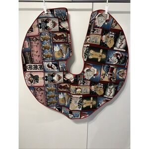 Vintage "Holly Jolly Days" Vicky Howard Tapestry Round Christmas Tree Skirt